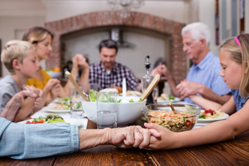 sharing meals with loved ones